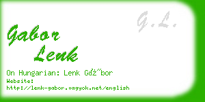 gabor lenk business card